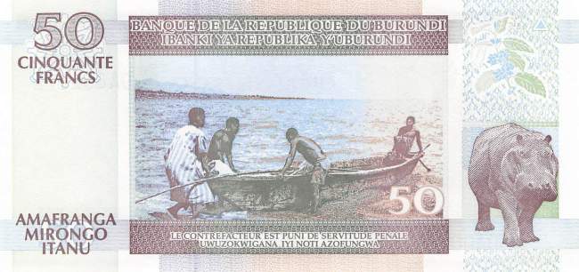 Burundi p36e 50 Francs 2005